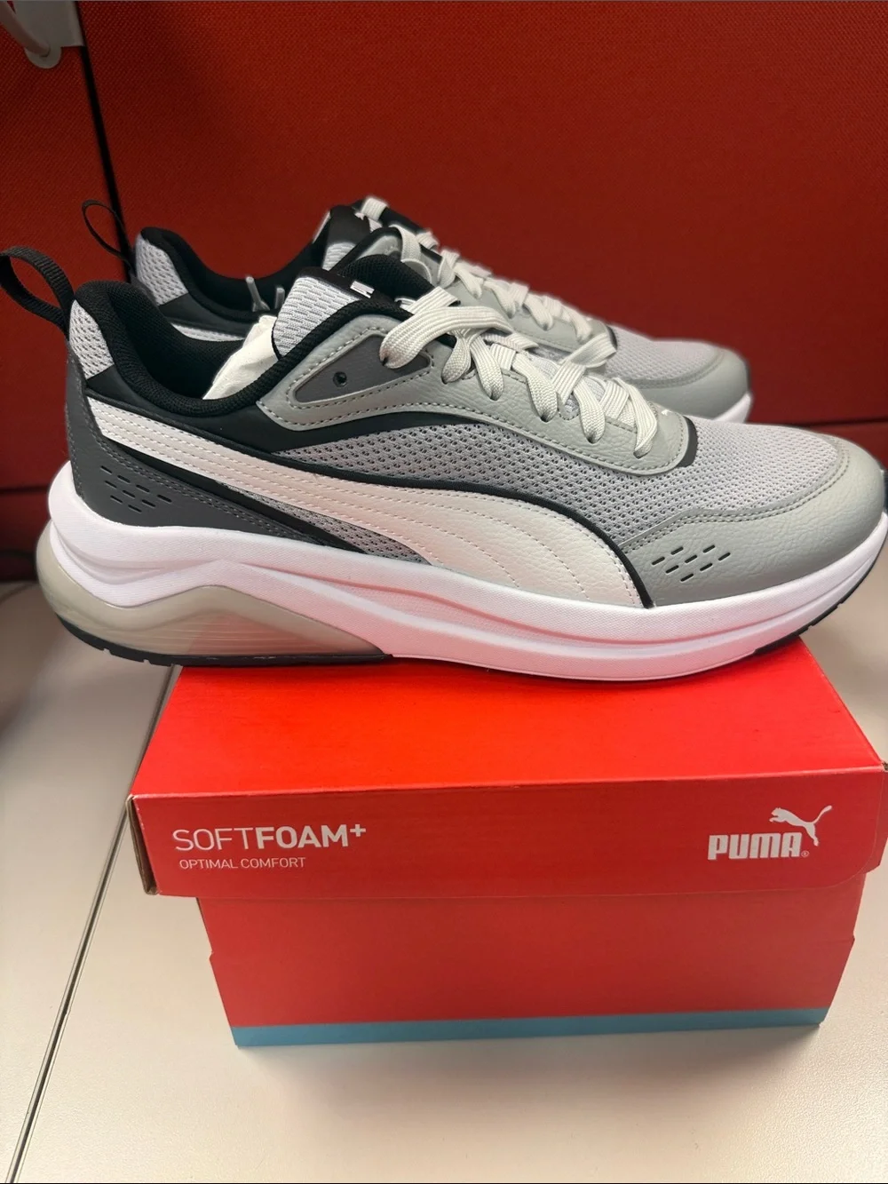 Puma Men’s Gray, White & Black SoftFoam+ Casual Sneakers